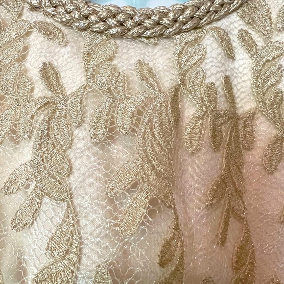 Taylor Gold/Ivory Cocktail Dress NWT - Picture 4 of 7